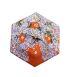 Terra-Cotta Hexagon Clock